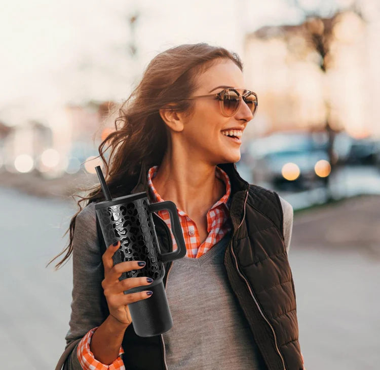 Vaso Térmico Premium 900 ml Negro con Diseño